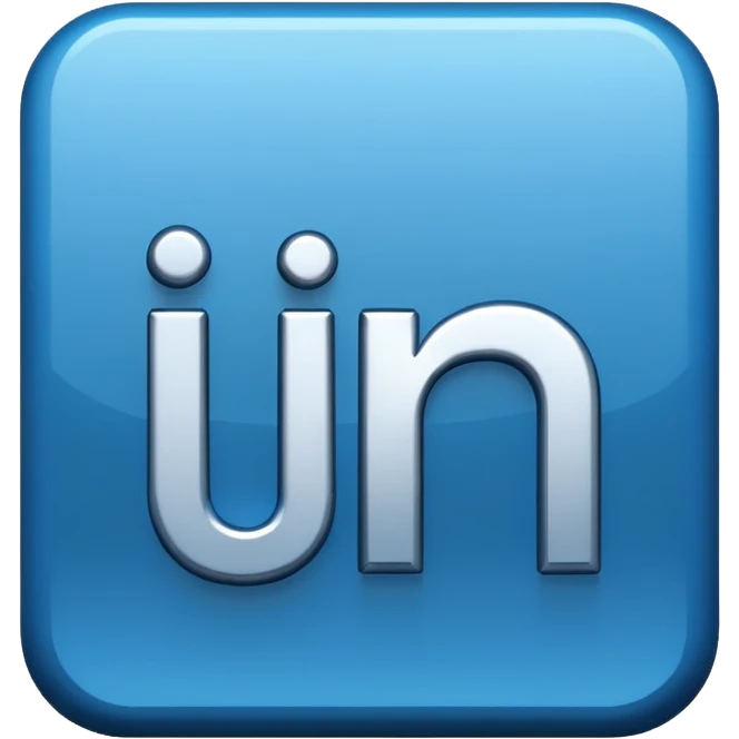 3d linkedin logo (the real Linkedin logo must be used) emoji