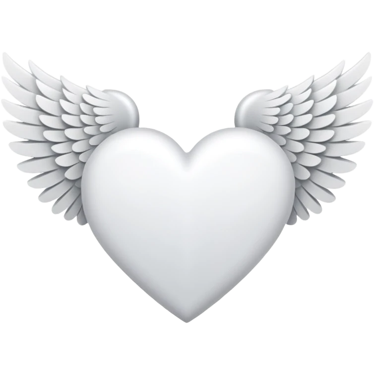 White heart with wings emoji
