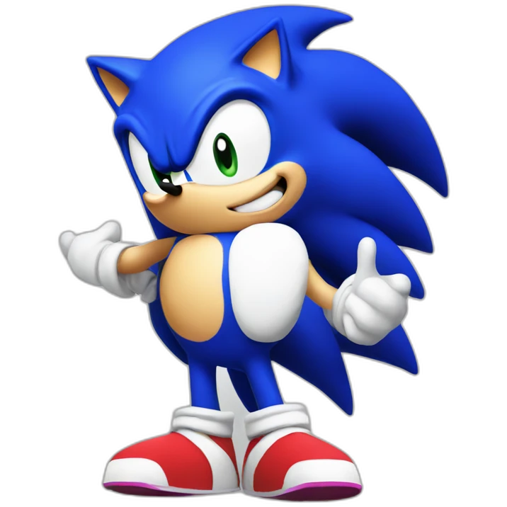 Sonic big belly emoji