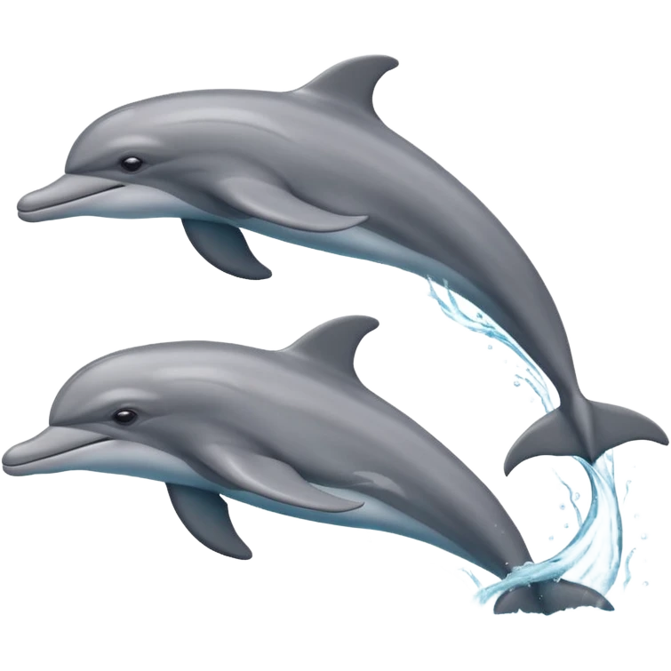 2 males and 2 female dolphins  emoji