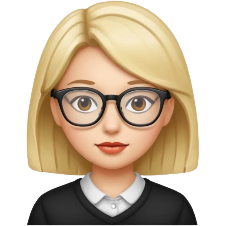 Glasses Wearing girl emoji