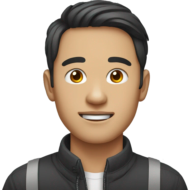a man in his 20s in Asia without glasses
 emoji