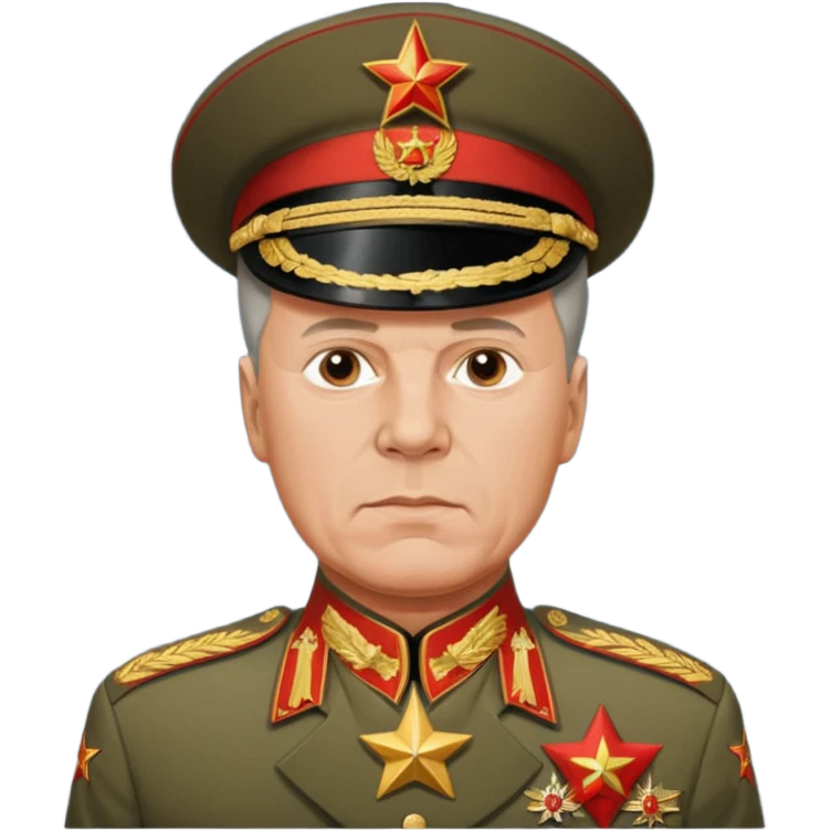 Георгий Жуков советский маршал (военная форма СССР) emoji