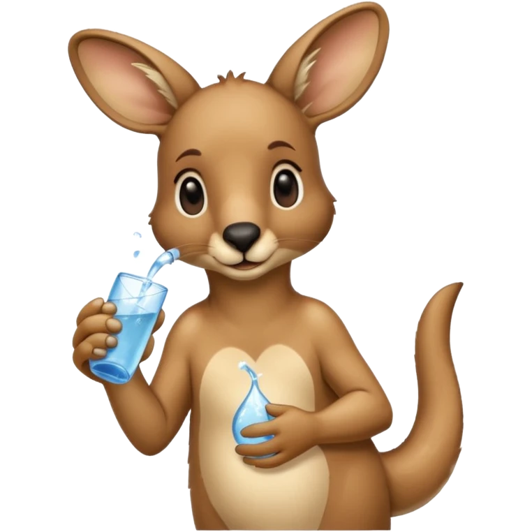kangaroo drinking water emoji