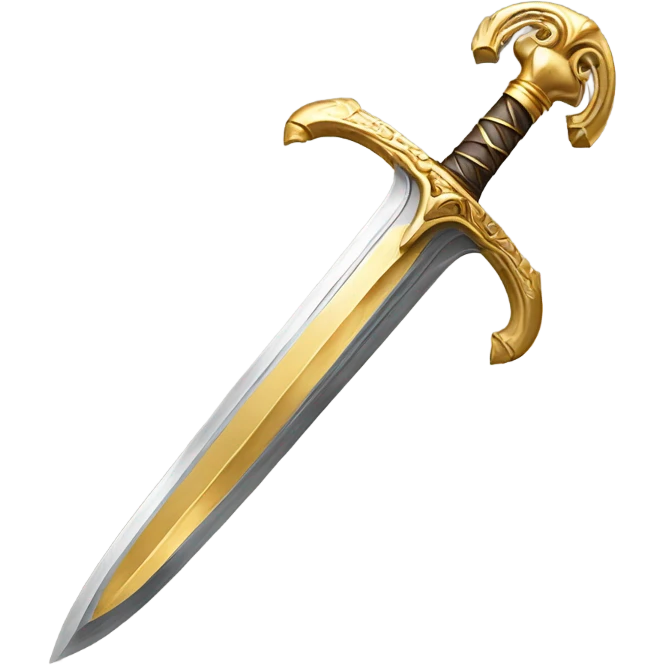 Gold sword emoji