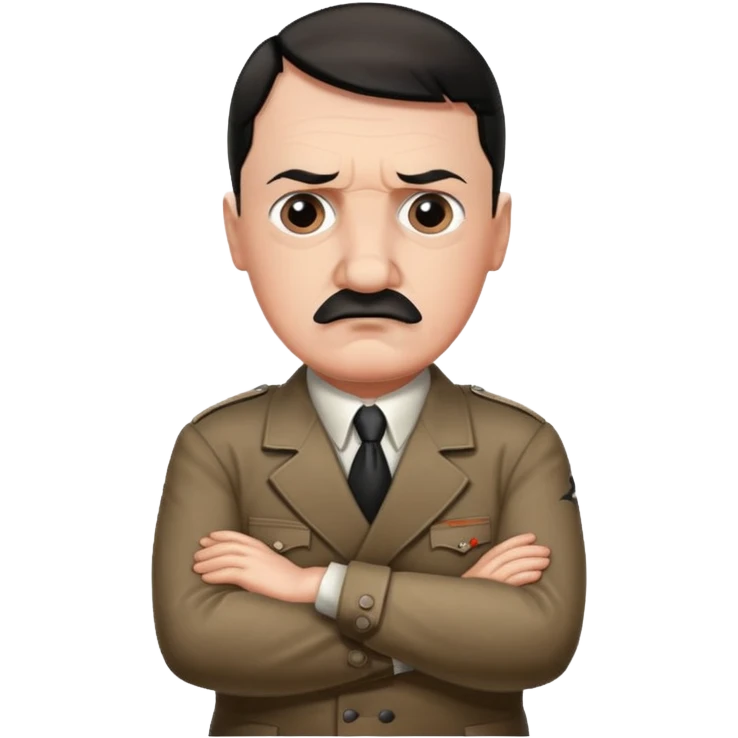 hitler crossing his arms in the shape of an x emoji