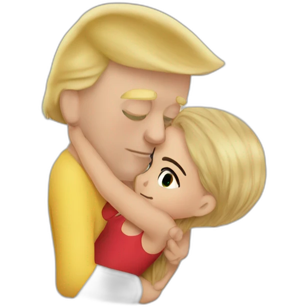 trump kissing his daughter, positivity, inclusiveness emoji