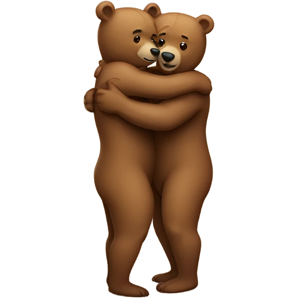two bears hugging emoji