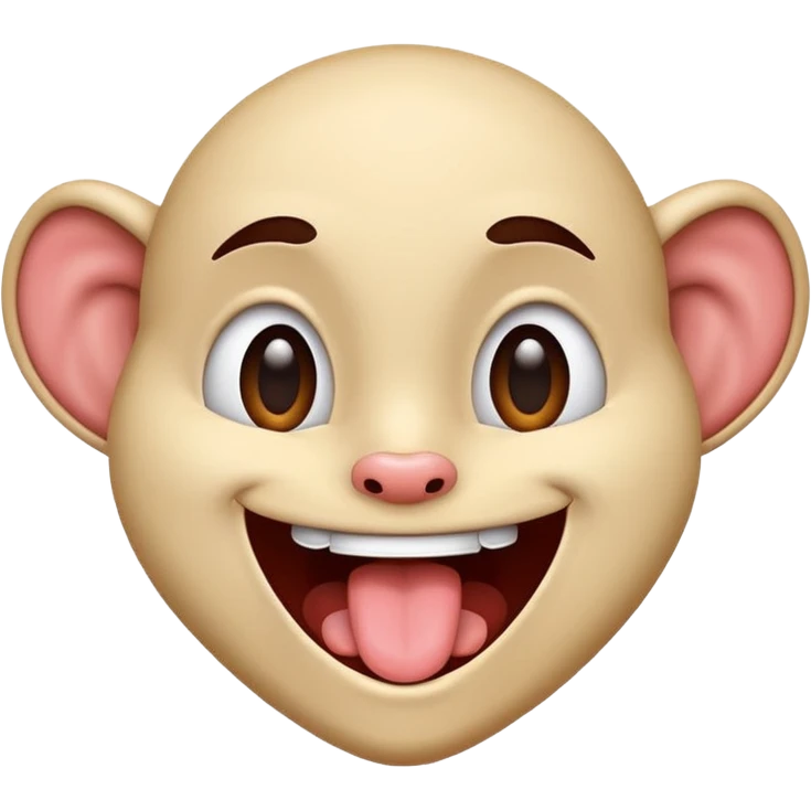 A head shaking side to side with its tung out emoji