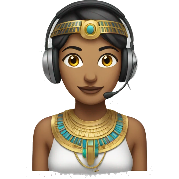 egyptian woman with a headset emoji