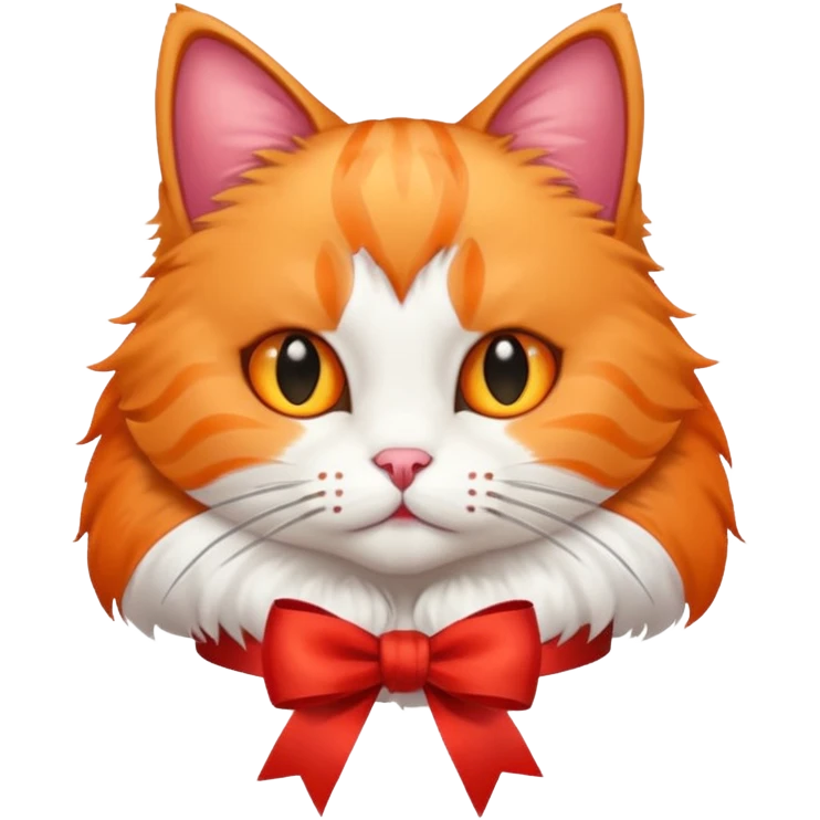 Cat but cat have ribbon emoji