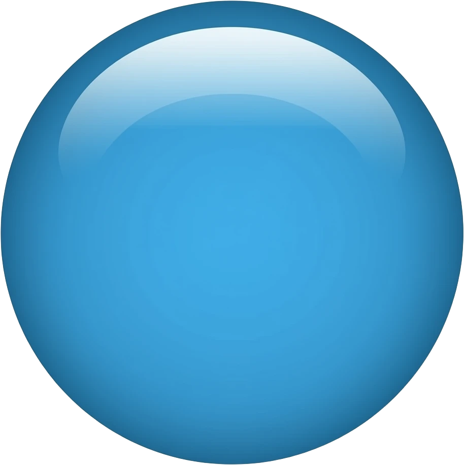 Mavi yüvarlak komple mavi rozet beyaz emoji