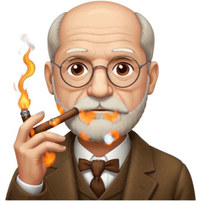freud fumando un abano emoji