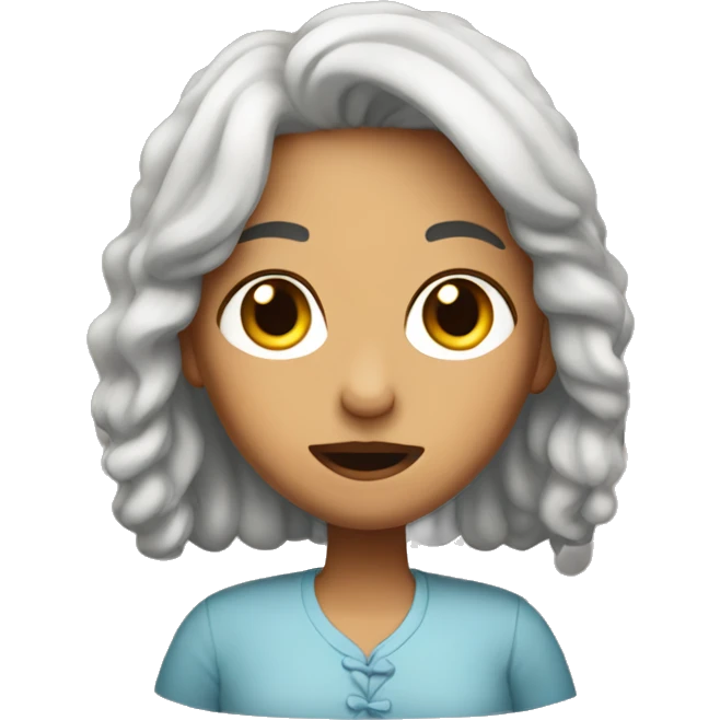 Teresa eating emoji