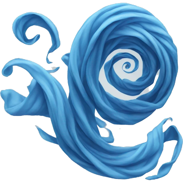 Blue wind swirling  emoji