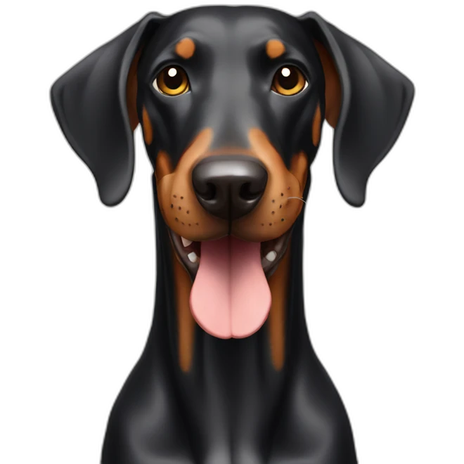 DOBERMAN WITH SMILEY emoji