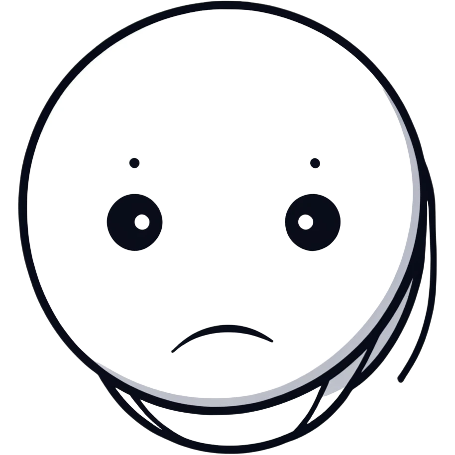 Sad face emoji