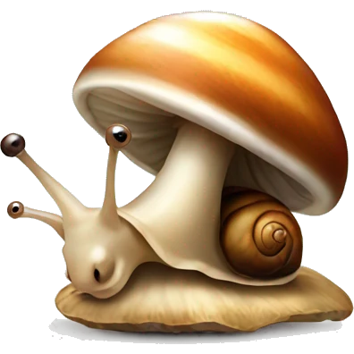 Snail on mushroom emoji