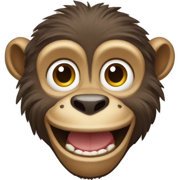 MACACO SORRIDENTE PARA SER O MASCOTE DA TURMA emoji
