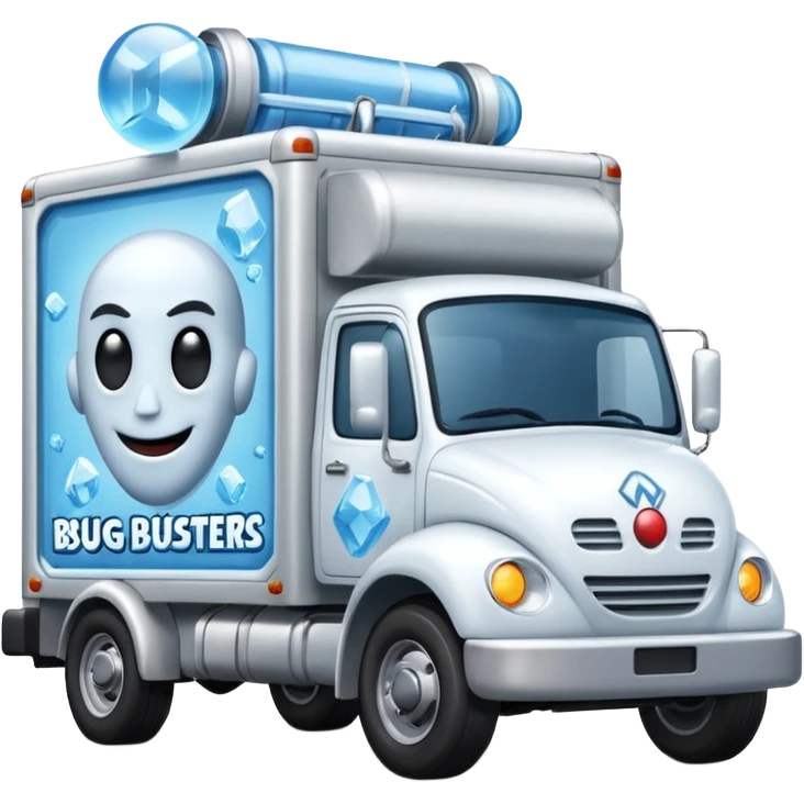  Mr. Freeze’s Bug busters exterminators moving truck  emoji