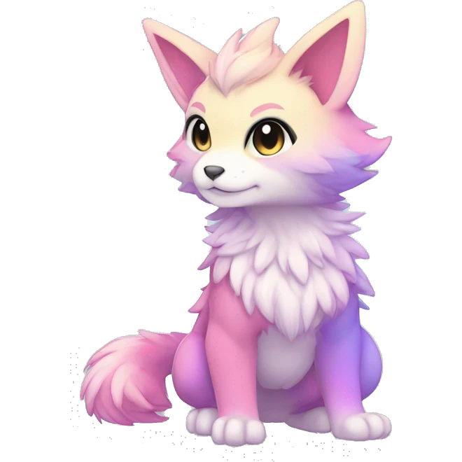 Anthro-Pastel-Gradient-Fur-Sona-Chibi-Shiny-Fakémon full body emoji