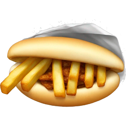 Gyro with fries inside emoji