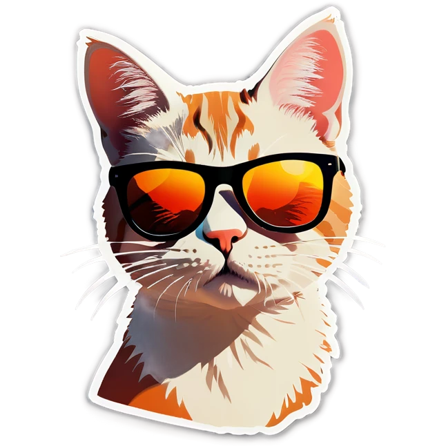 Cat with sunglasses emoji