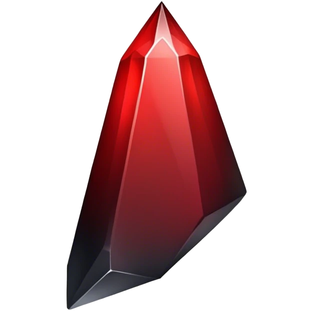 Black-red-crimson-gradient obsidian shard emoji