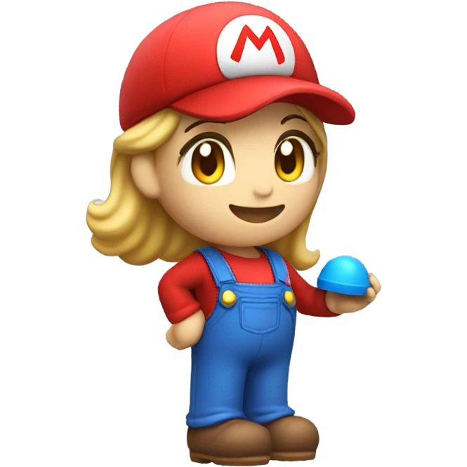 Woman in Mario outfit  emoji