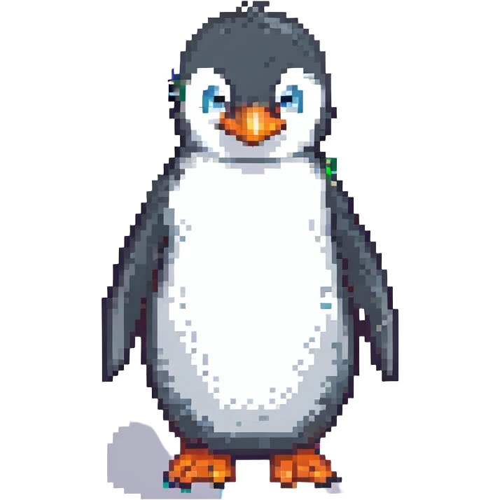 A mentally ill penguin emoji