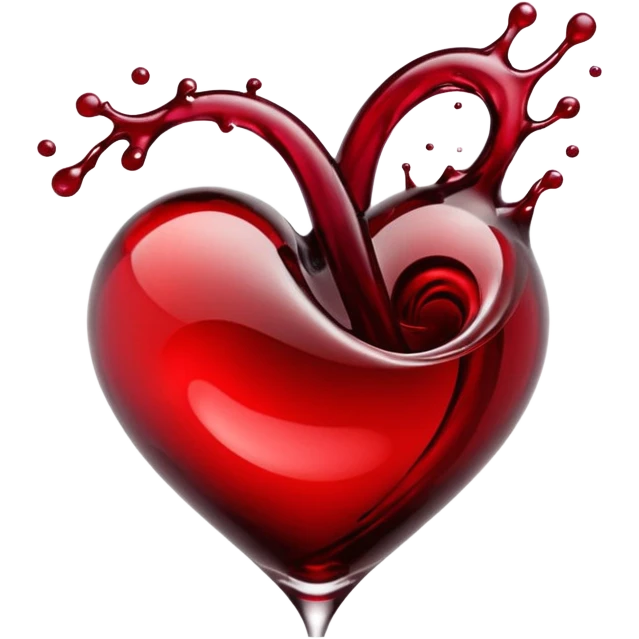 Corazón Concho de vino emoji emoji