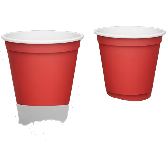 2 reds party cup touching  emoji