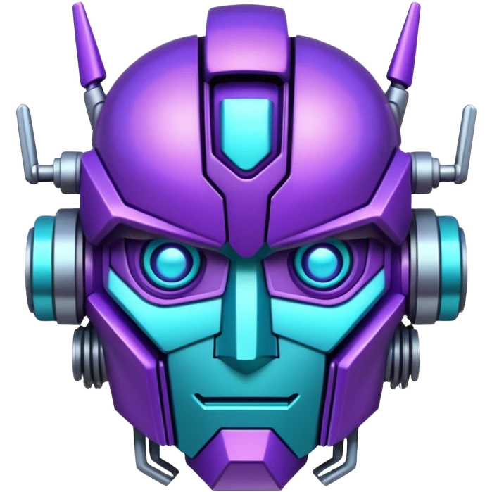 glitter purple and cian transformer emoji