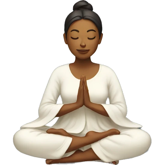 woman meditating emoji