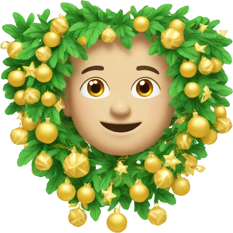 bright beautiful garland for New Year emoji