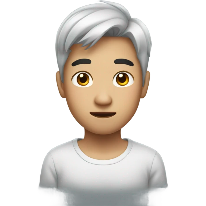 asian boy with big eyebrows  emoji
