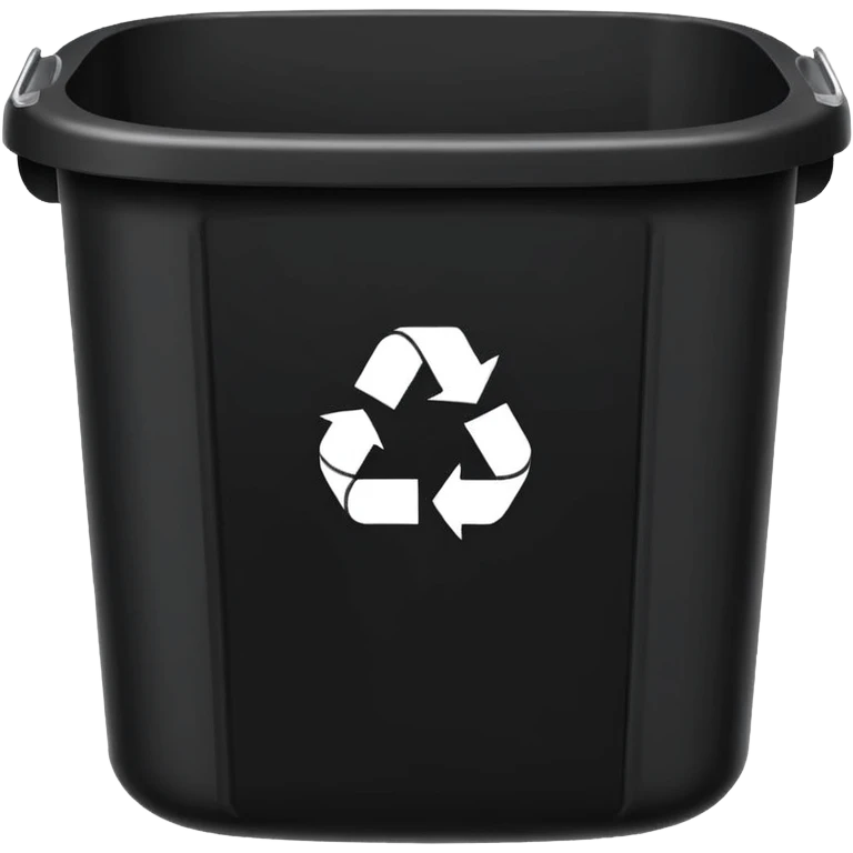 empty black BIN WITH "ELECTRONIC" WORD IN IT.  emoji