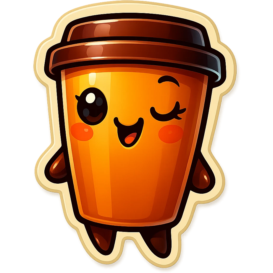Tall coffee cup, sexy, flirty emoji