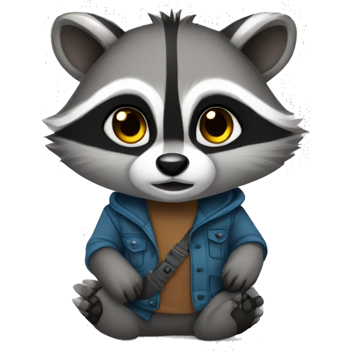 young adult raccoon emoji