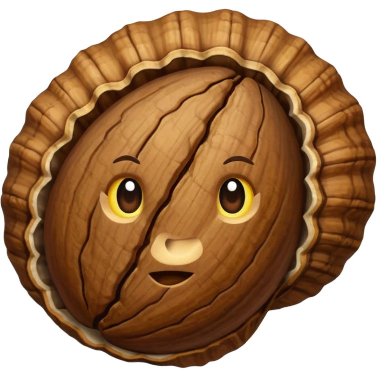 walnut with shell emoji
