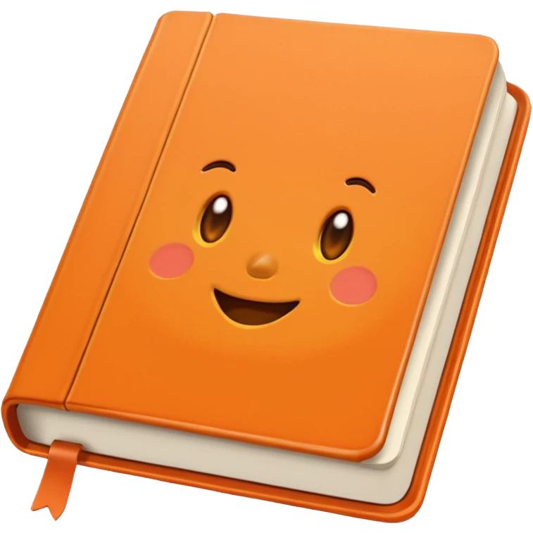 orange color cute diary emoji