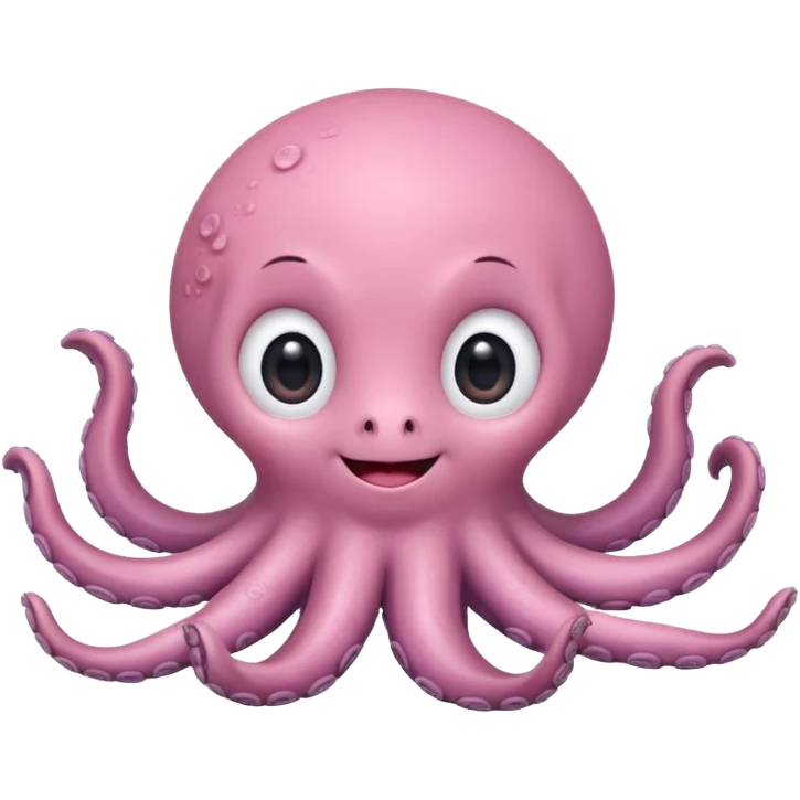 a cute baby octopus in emoji style emoji