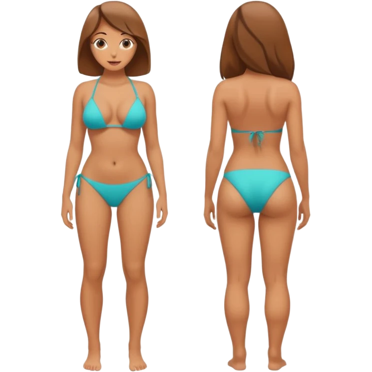 tight bikini bottom with naked tits female full body with huge tits and ass emoji