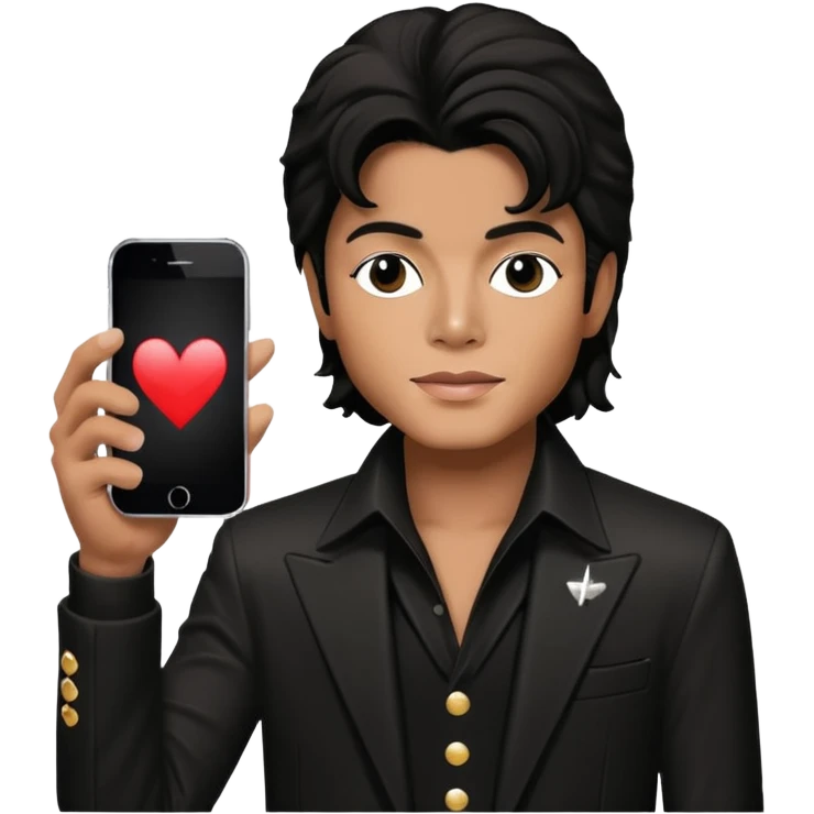Michael Jackson holding an LG emoji