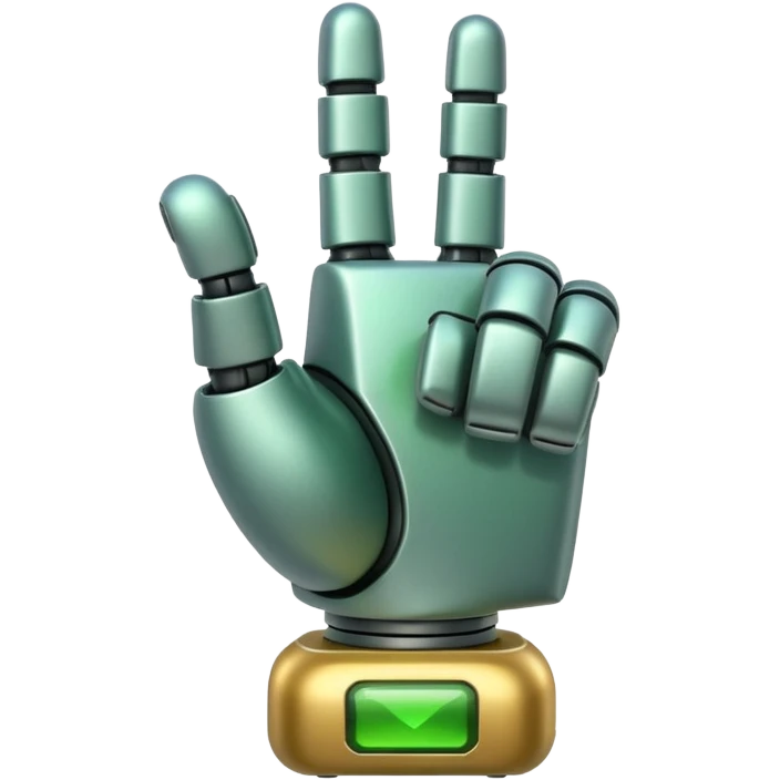 robot green hand thumb up emoji