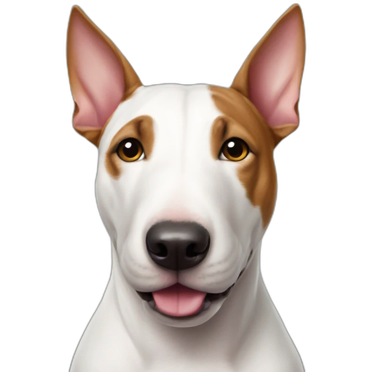 Bull terrier avec une pastèque sur la tête emoji