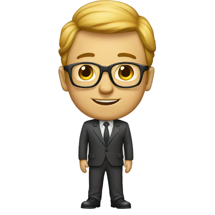 a smart man in full height emoji