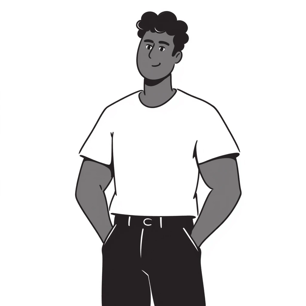 A tall, muscular black man with a confident stance emoji