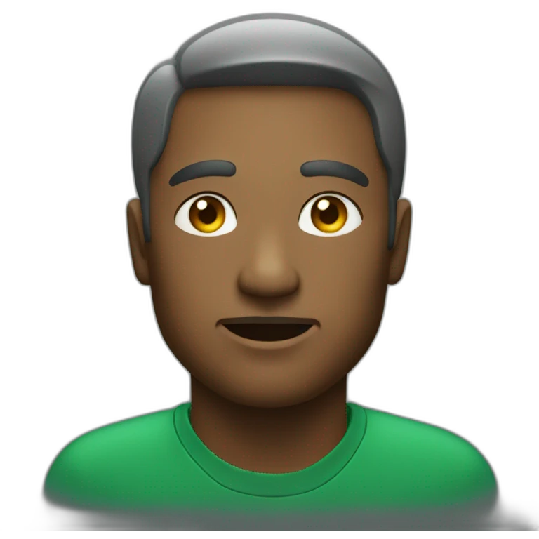 a man under the lights, an emerald in his eyes emoji
