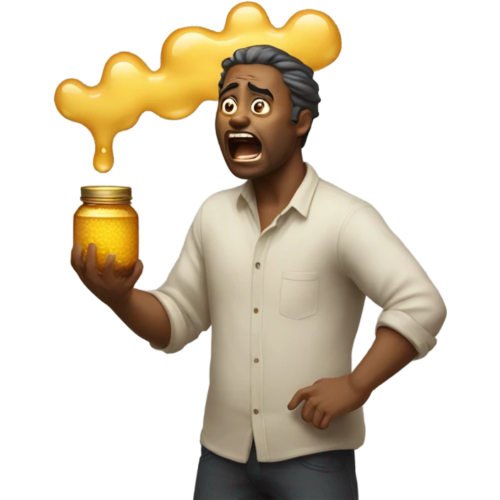 Man throwing up honey emoji